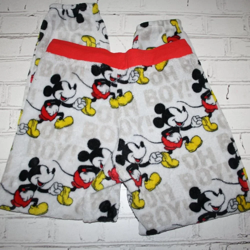 🐭 Mickey Mouse Fleece Pajama Pants · Disney · Size S 🐭 - Picture 2 of 4